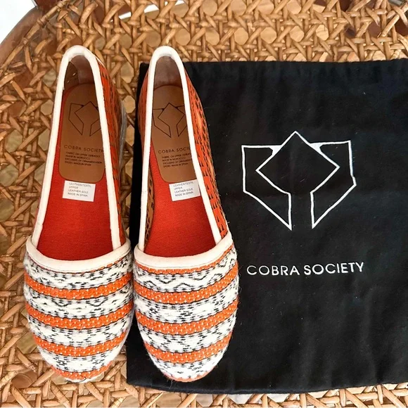 NWT $450 Cobra Society Handwoven Wool & Leather Espadrilles – Size 37 - Picture 2 of 7